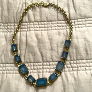 WHBM gold choke w blue stones
